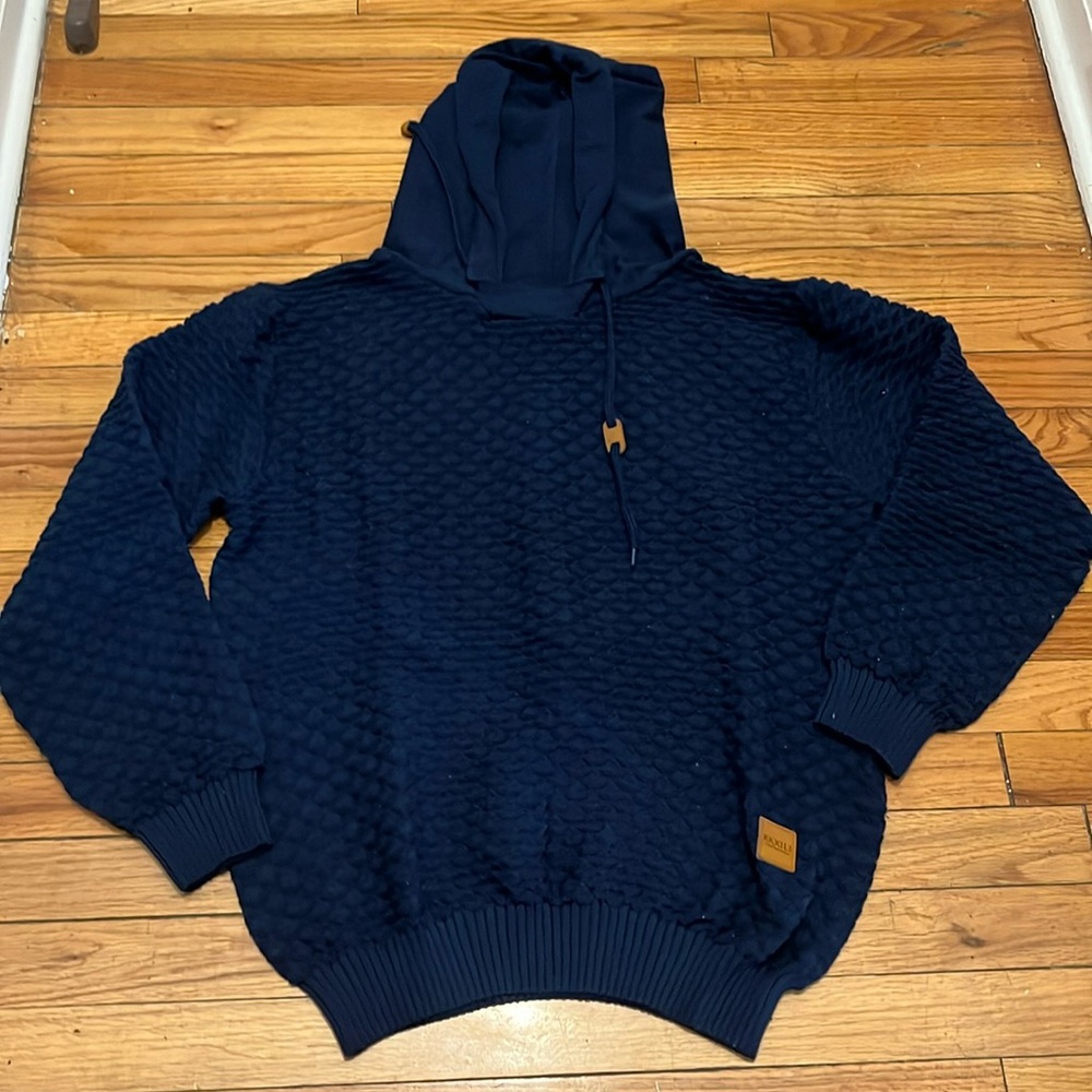 Men’s Hooded Navy Blue Sweater